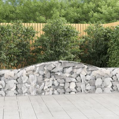 vidaXL Oblúkový gabionový kôš 3 ks 400x30x60/80 cm pozinkované železo