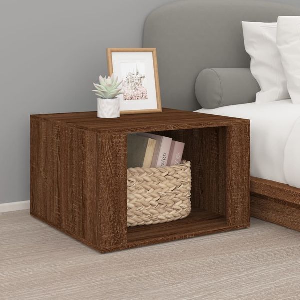 vidaXL Nočný stolík hnedý dub 57x55x36cm spracované drevo