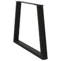 vidaXL Nohy k jedálenskému stolu v tvare V, 3 ks, čierne, 100 x (72-73,3) cm, oceľ