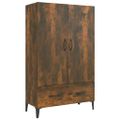 vidaXL Kredenc dymový dub 70x31x115 cm spracované drevo