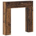 vidaXL Rám krbu Staré drevo 102 x 18 x 100,5 cm Kompozitné drevo