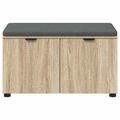 vidaXL Predsieňová lavica s vankúšom Sonoma dub 80 x 38 x 46 cm