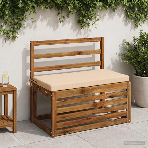 vidaXL Vankúš na lavičku SOEST 100% polyester Krémová 80 x 40 x 5 cm