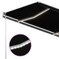 vidaXL Ručne zaťahovacia markíza s LED 400x300 cm antracitová