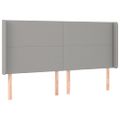 vidaXL Posteľ boxsping s matracom a LED bledosivá 160x200 cm látka