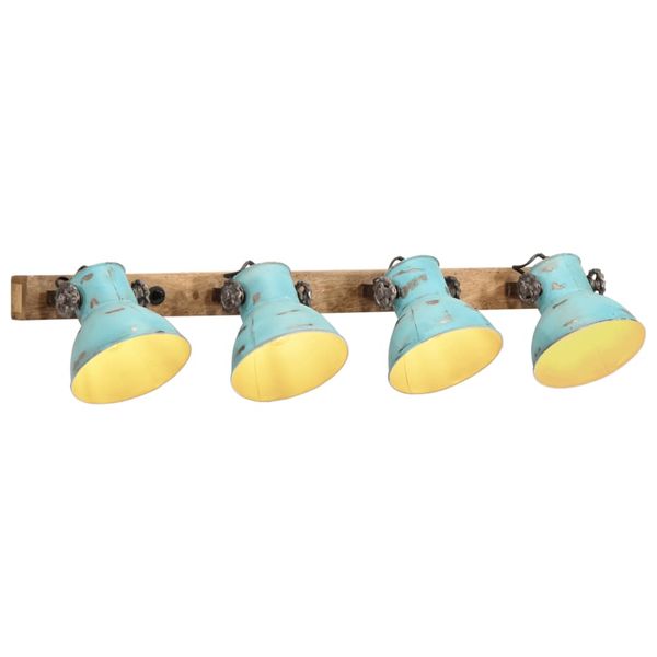 vidaXL Nástenná lampa 25 W šmuhovaná modrá 90x25 cm E27