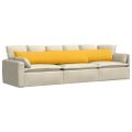 vidaXL Vankúše na pohovku 2 pcs Svetložltá 200 x 40 cm