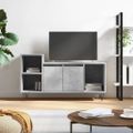 vidaXL TV skrinka betónová sivá 100x35x55 cm spracované drevo