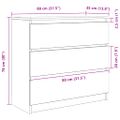 vidaXL Komoda biela 80x35x76 cm kompozitné drevo