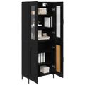 vidaXL Highboard 2 ks Čierny dub 69,5 x 34 x 180 cm Kompozitné drevo