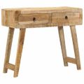 vidaXL Konzolový stolík 90x32x75 cm Masívne drevo hrubé mango