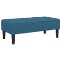 vidaXL lavička s vankúšom Modrá 113 x 57 x 39 cm Zamat