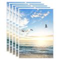 vidaXL Fotorámiky na stenu alebo stôl 5 ks biele 29,7x42 cm MDF