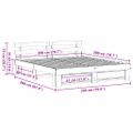 vidaXL Rám postele z prírodného dreva 200 x 200 cm