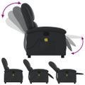 vidaXL Masážne kreslo s polohovacím mechanizmom, čierne, pravá koža