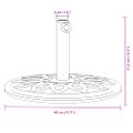 vidaXL Podstavec pod slnečník pre Ø38/48 mm tyče 12 kg kruh