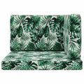 vidaXL Vankúš na vonkajšiu pohovku Polyester Vzor s listami 80 x 80 cm