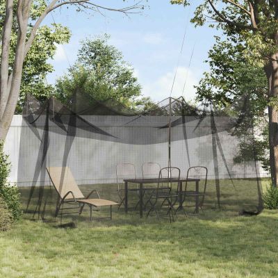 vidaXL Záhradná moskytiéra 156 sieť Čierna 3 x 4,5 x 2,5 m Polyester