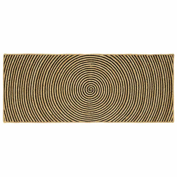 vidaXL Kusové koberce Čierna 80 x 200 cm Juta