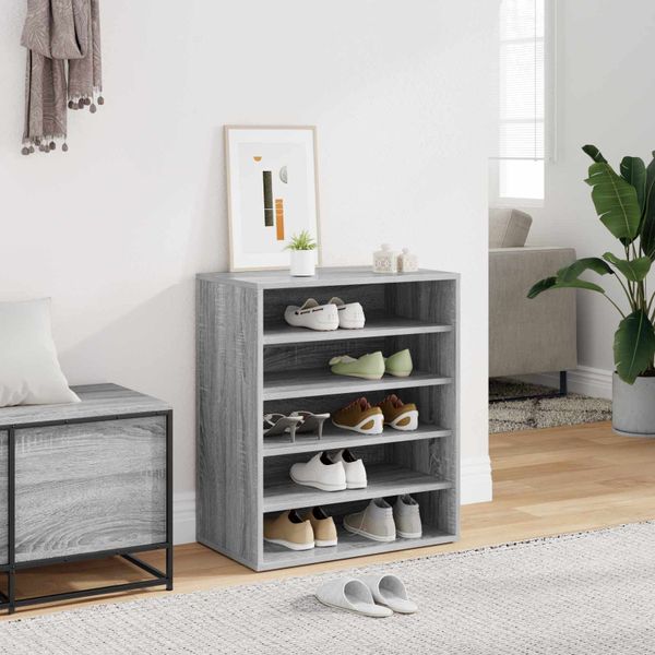 vidaXL Botník sivý dub sonoma 60x35x70 cm spracované drevo
