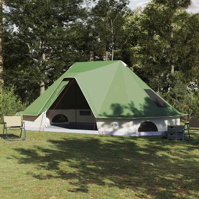vidaXL Tipi stan so strechou Zelená 680 x 430 x 270 cm taft