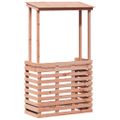 vidaXL Vonkajší barový stôl so strechou 112,5x57x195,5cm masívne drevo