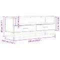 vidaXL TV skrinka dymový dub 100x34,5x40 cm kompozitné drevo a kov
