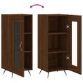 vidaXL Komoda hnedý dub 34,5x34x90 cm spracované drevo
