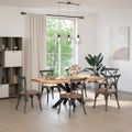 vidaXL Noha jedálenského stola v tvare pavúka, čierna 120x68x(72-73) cm, oceľ