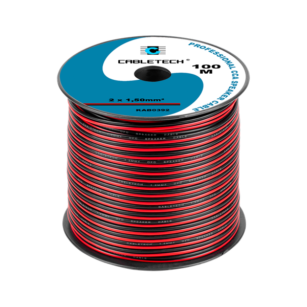 Kábel dvojlinka Cabletech KAB0392 2x 1,5 mm červeno-čierna CCA