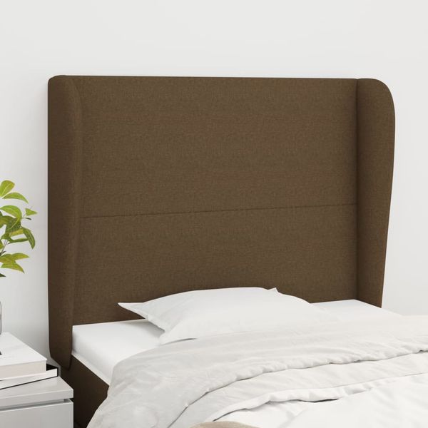 vidaXL Čelo postele so záhybmi tmavohnedé 93 x 23 x 118/128 cm látka