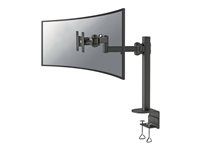 Montážna sada - plný pohyb - pre Displej LCD - oceľ - čierna - veľkosť obrazovky: 10"-49" - upevnenie svorkou, upevniteľné na stôl