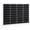 vidaXL Solárny panel hliník a bezpečnostné sklo 50 W monokryštalický