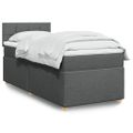 vidaXL Posteľný rám boxsping s matracom tmavosivý 80x200 cm látka