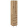 vidaXL Highboard Remeselný dub 34,5 x 34 x 90 cm Kompozitné drevo