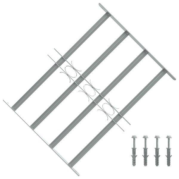 Nastaviteľná bezpečnostná okenná mreža so 4 priečkami 500-650 mm
