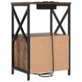 vidaXL Nočný stolík 2 ks Dymová dub 40 x 31 x 60 cm Kompozitné drevo