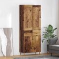vidaXL Highboard Staré drevo 69,5 x 34 x 180 cm Kompozitné drevo