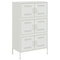 vidaXL Vysoká skrinka biela 68x39x113 cm oceľ