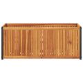 vidaXL Záhradný kvetináč 110x45x44 cm masívna akácia a oceľ