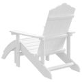 vidaXL Záhradná stolička Adirondack s podnožkou HDPE biela