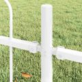 vidaXL Záhradný plot BOXTEL 4 ks 6,8 x 1,5 m Práškovaná oceľ Biela
