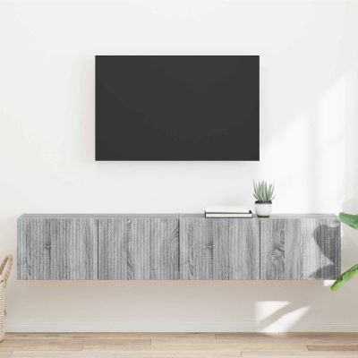 vidaXL TV nástenná skriňa 2 pcs Sivý Sonoma 78,5 x 31 x 29,5 cm