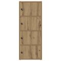 vidaXL Knižnica dub artisan 40x24x102 cm kompozitné drevo