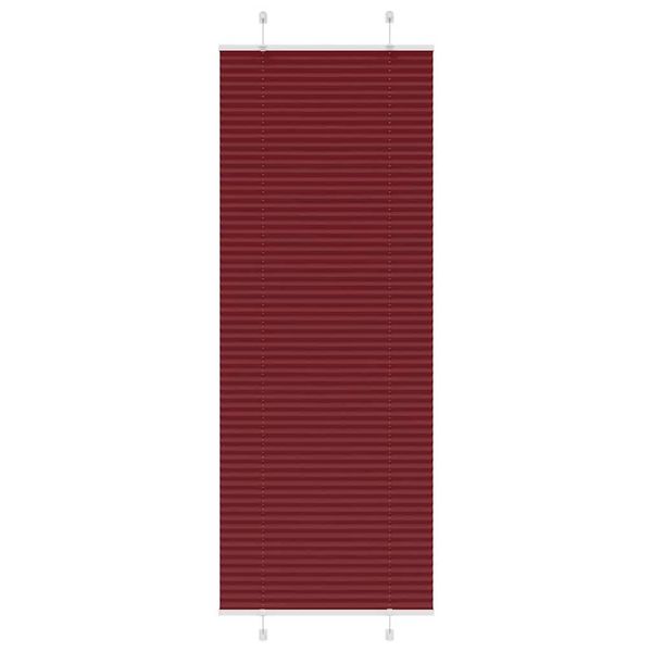 vidaXL Plisovaná roleta bordová červená 80x200 cm šírka látky 79,4 cm polyester