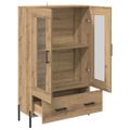 vidaXL Highboard CORONA Remeselný dub 69,5 x 31 x 115 cm