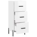 vidaXL Komoda lesklá biela 34,5x34x90 cm spracované drevo