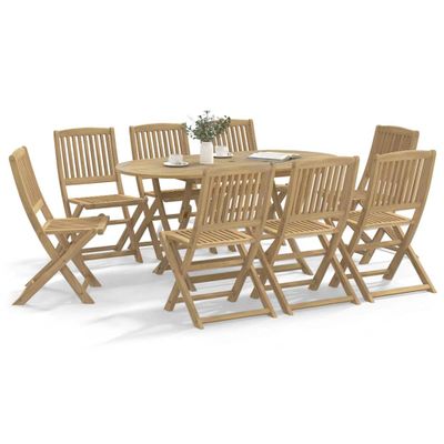 vidaXL Skladacie stoličky 8 ks 48,5x57x90 cm Masívne drevo Akácia
