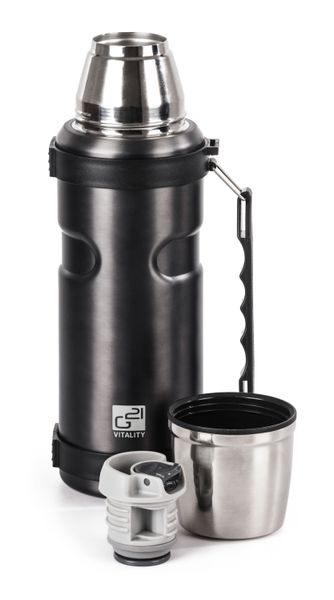 Termoska G21 na pitie, 1000 ml, šedá s rukoväťou