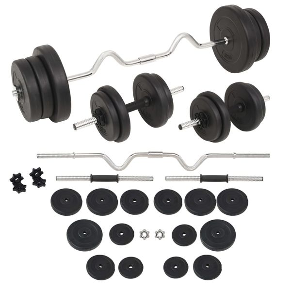 vidaXL Súprava závaží a činiek, 60 kg